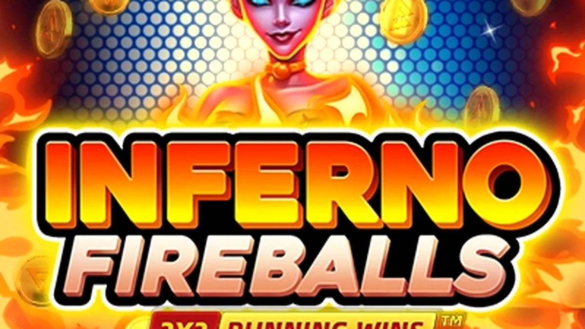 Tampilan layar permainan slot Inferno Fireballs dengan tema api yang membara